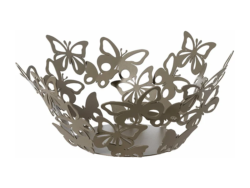 Farfalloso – Mittelstück Ø31 cm, Eisen beige perforiert – Made in Italy