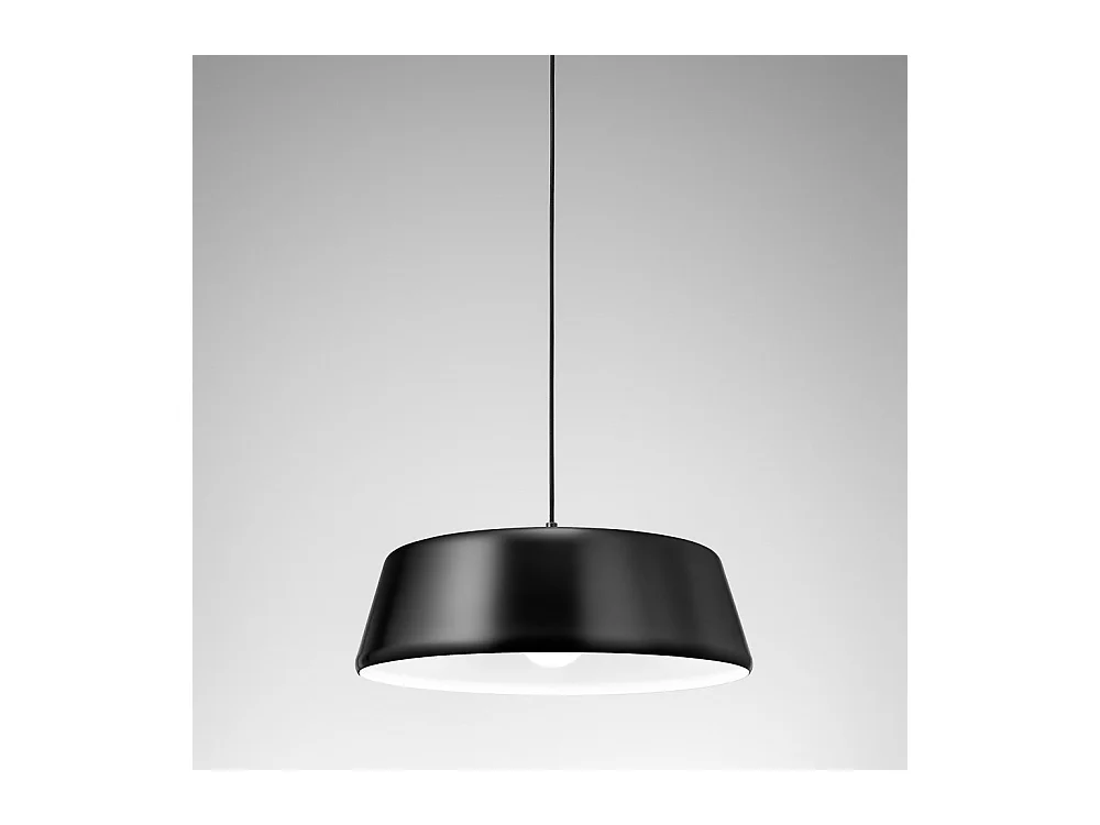 Blanca - Zwarte hanglamp 1XE27 max 1X60W IP20 - Plafondlamp met modern aluminium design - E27 fitting