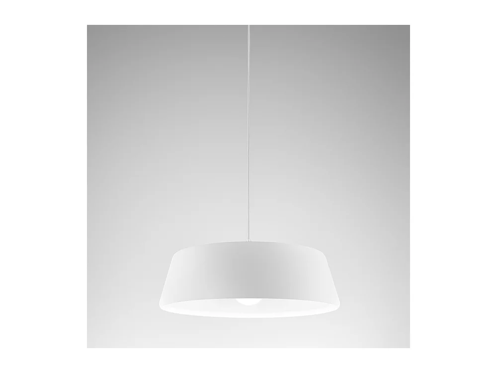 Blanca - Weiße Pendelleuchte 1XE27 max 1X60W IP20 - Deckenleuchte mit modernem Aluminiumdesign - E27-Fassung