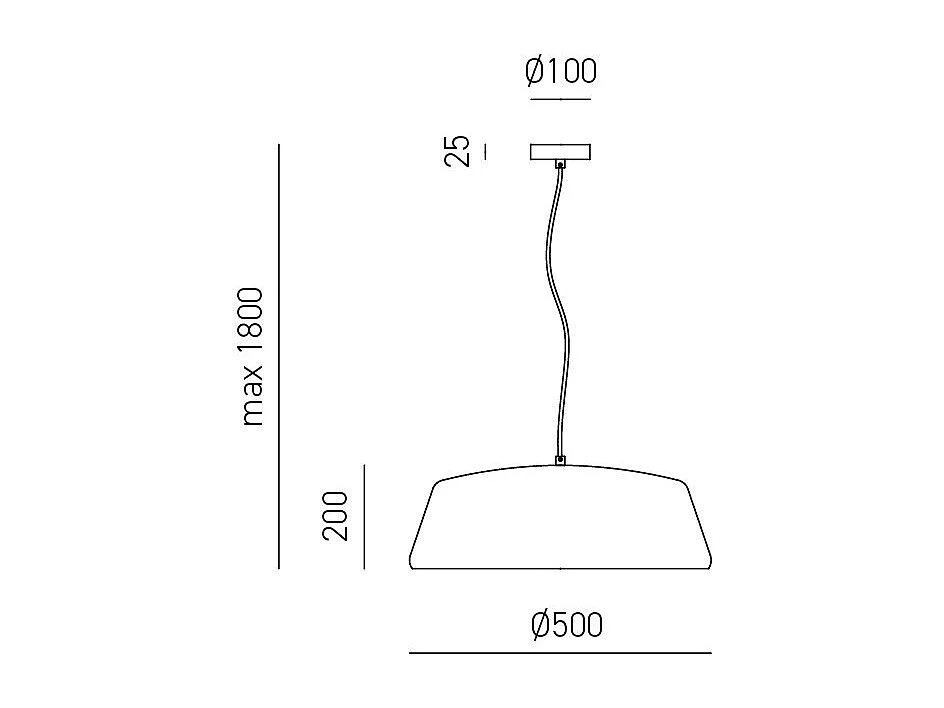 Blanca - Suspension blanche 1XE27 max 1X60W IP20 - Plafonnier au en aluminium - Douille E27