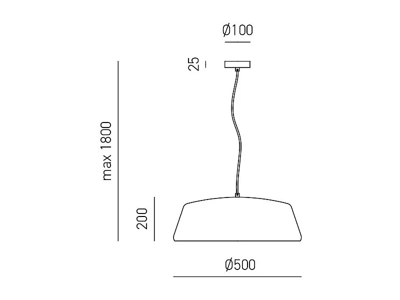 Blanca - Candeeiro suspenso branco 1XE27 max 1X60W IP20 - Candeeiro de teto com design moderno em alumínio - Soquete E27