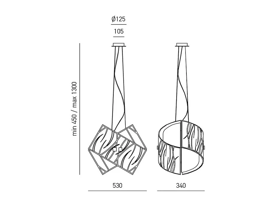 Agnese witte hanglampen 2XE27 max 2X70W IP20 - Modern design LED plafondlamp