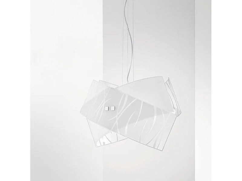 Suspensions Agnese blanches 2XE27 max 2X70W IP20 - Plafonnier LED design moderne