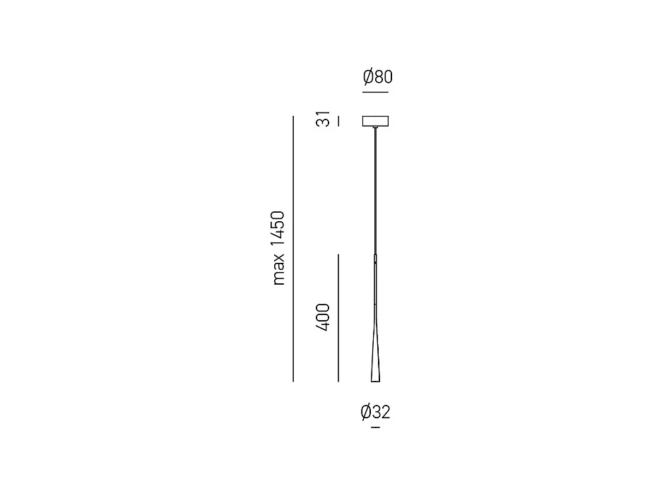 Dafne - Suspension LED blanche 7W 3000K IP20 - Plafonnier LED design minimaliste en aluminium - Alimentation incluse - Max L.145cm