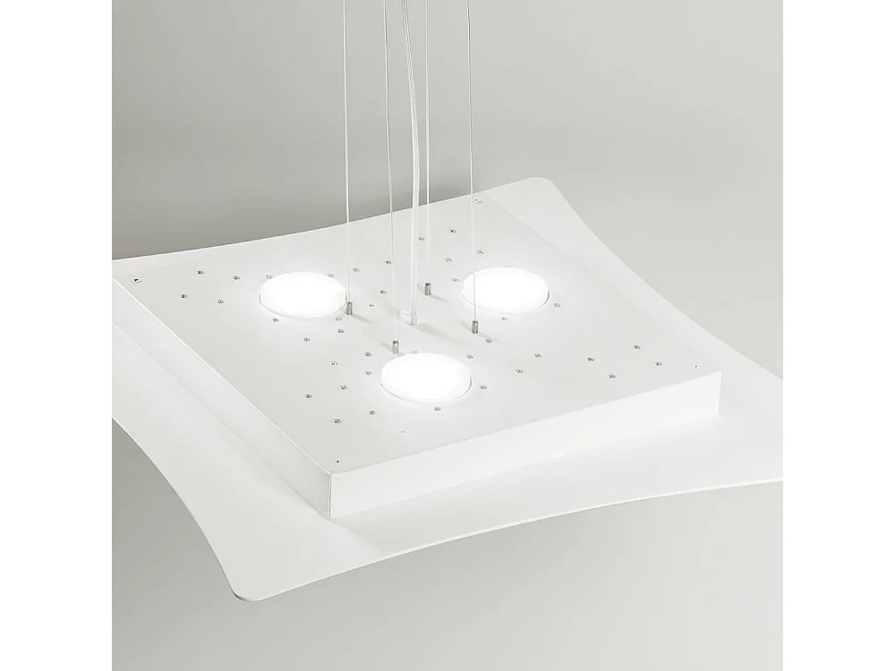 Isotta Hängeleuchter 10x GX53 Weiß - Modernes Design, 62x69 cm, doppelte Lichtemission, IP20, ohne Leuchtmittel