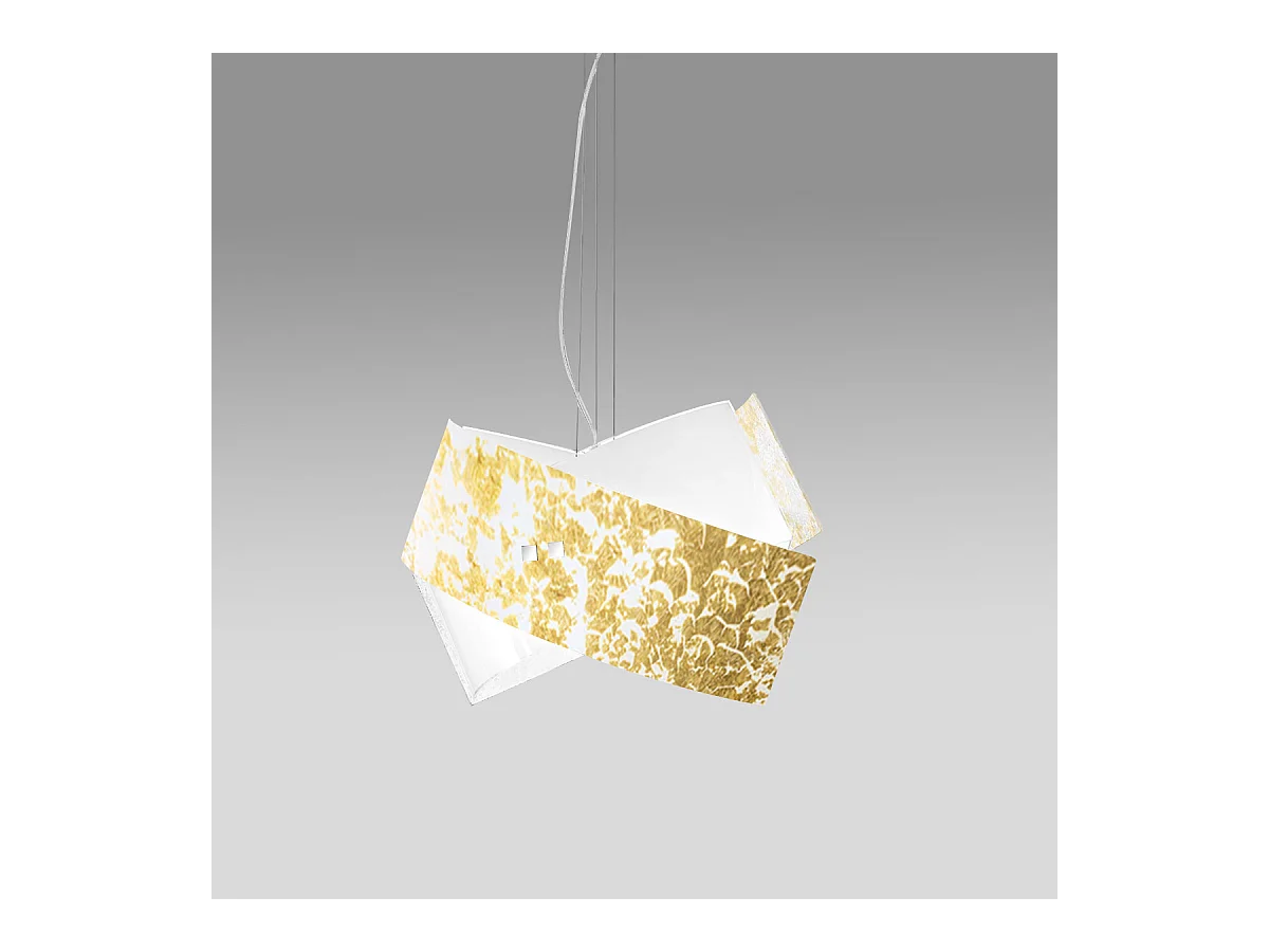 Camilla - Suspension dorée 2XE27 max 2X70W IP20 - Plafonnier au en aluminium - Douille E27