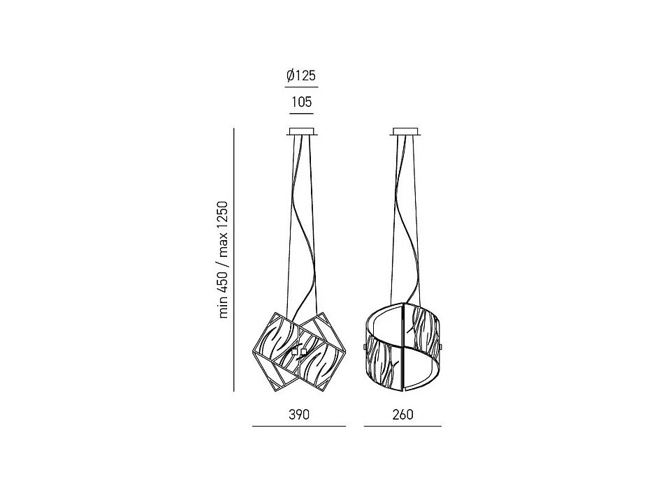 Agnese witte hanglampen 2XE27 max 2X52W IP20 - Modern design LED plafondlamp