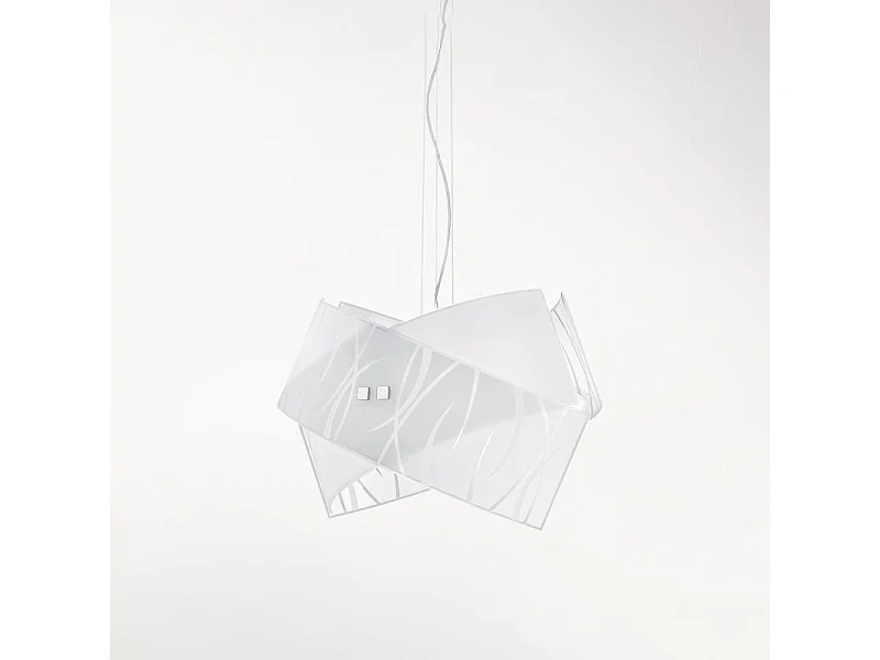 Suspensions Agnese blanches 2XE27 max 2X52W IP20 - Plafonnier LED design moderne