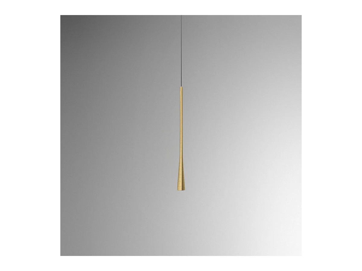 Dafne - Suspension LED Or 7W 3000K IP20 - Plafonnier LED design minimaliste en aluminium - Alimentation incluse - Max L. 190cm