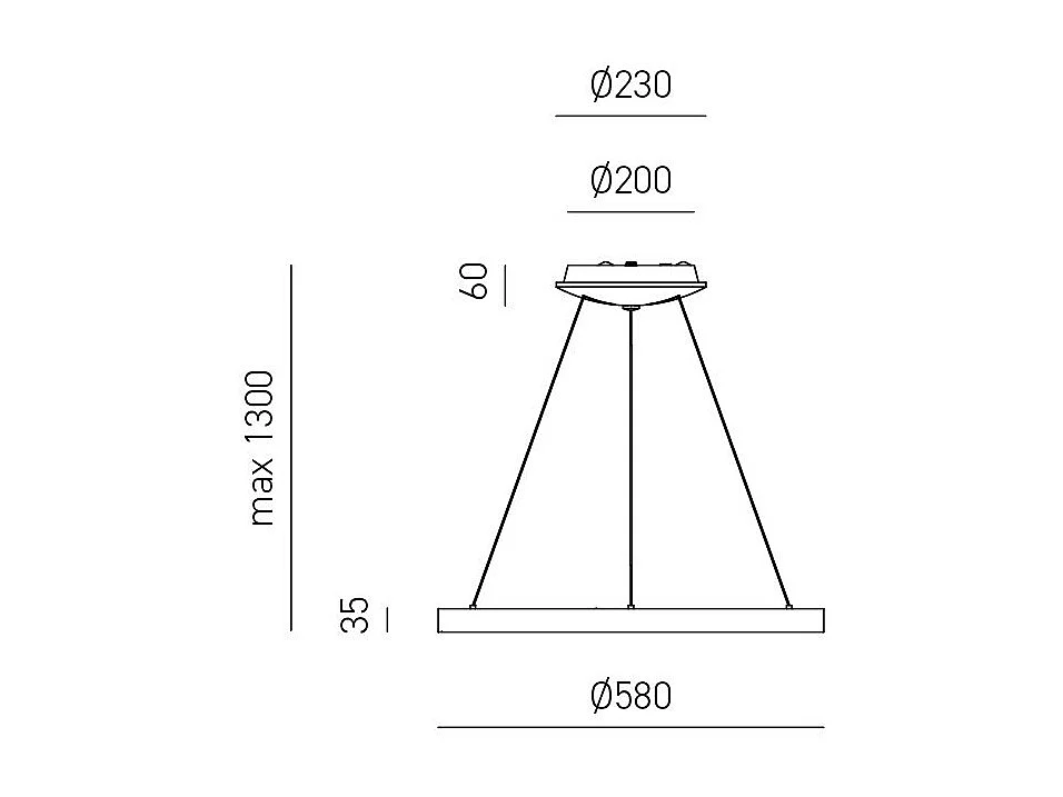 Krizia - Suspension LED dimmable 50W - 2900lm, lumière chaude 3000K, anneau blanc mat, diffuseur opale, d. 60 cm