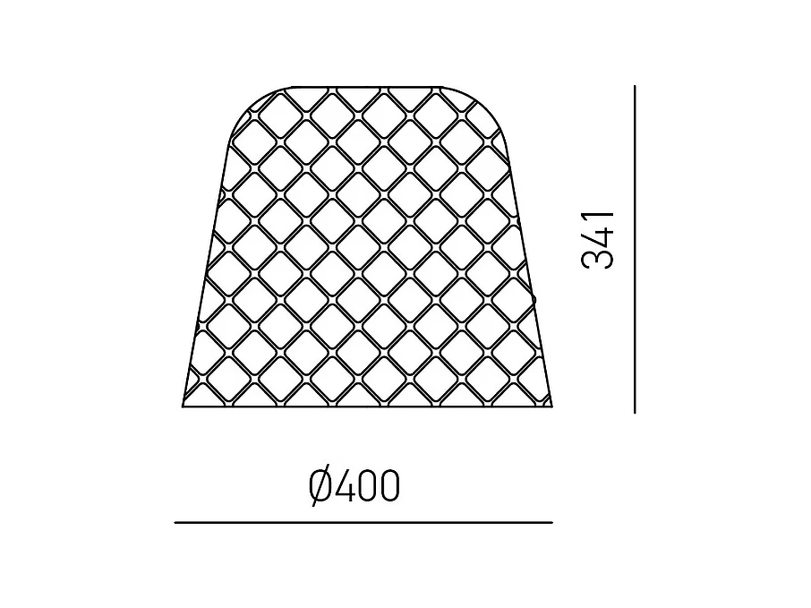 Diffuseur en verre fumé pour suspensions - finition dégradée transparente, design décoratif, culot E27 (grand verre) d.25X21,5
