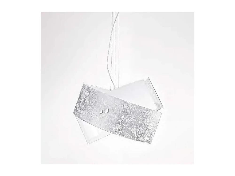 Camilla - Suspension argentée 2XE27 max 2X70W IP20 - Plafonnier au en aluminium - Douille E27