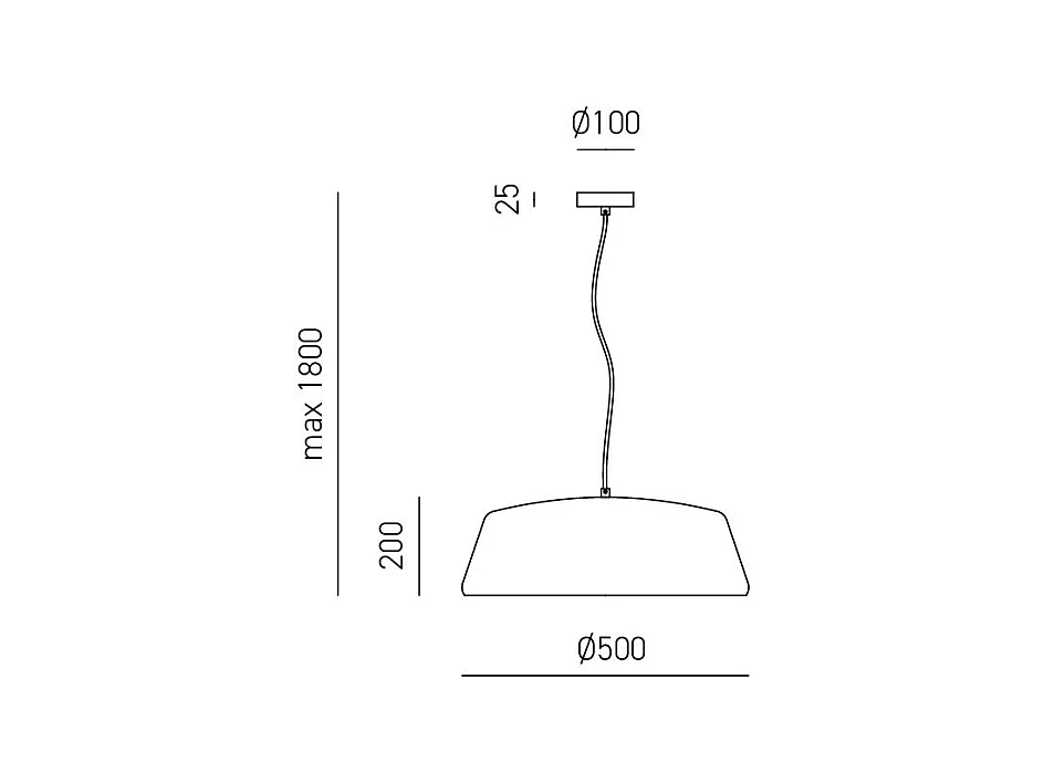 Blanca - Luminária pendente de níquel 1XE27 max 1X60W IP20 - Luminária de teto com design moderno em alumínio - Soquete E27