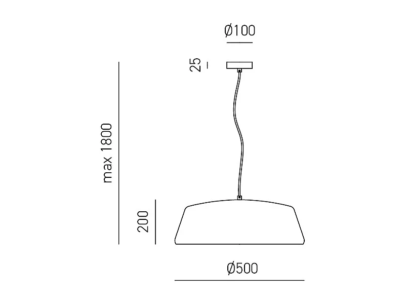Blanca - Nikkel hanglamp 1XE27 max 1X60W IP20 - Plafondlamp met modern aluminium design - E27 fitting