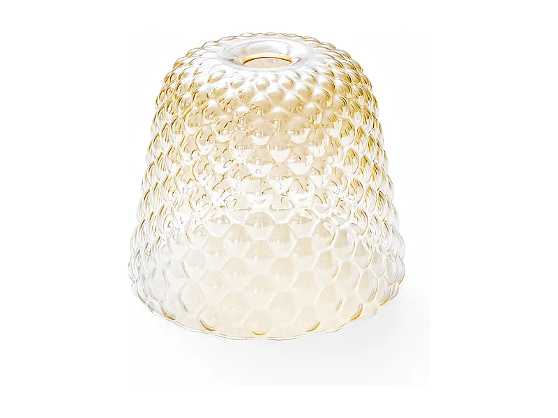 Bernsteinfarbener Glasdiffusor Ø25 cm – E27-Fassung, große Größe, transparente Schattierung, dekoratives Design