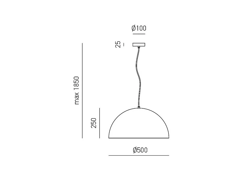 Bonella - Messing hanglamp 1XE27 max 1X60W IP20 - Plafondlamp met modern aluminium design - E27 fitting