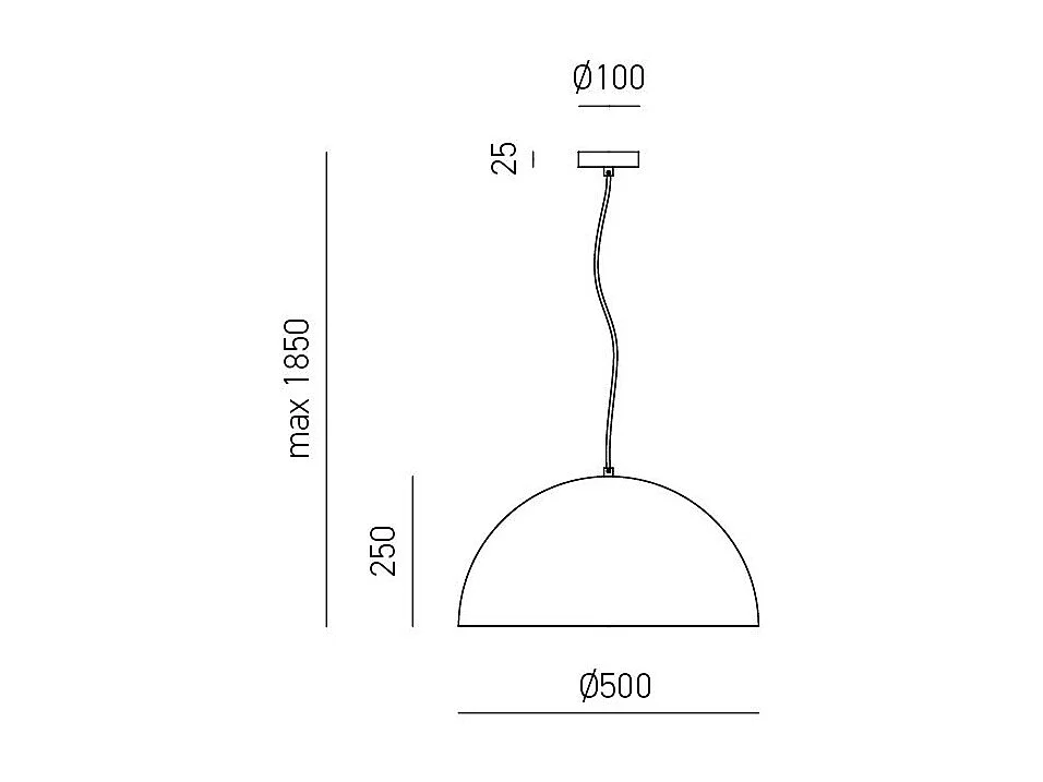Bonella - Suspension en laiton 1XE27 max 1X60W IP20 - Plafonnier au en aluminium - Douille E27