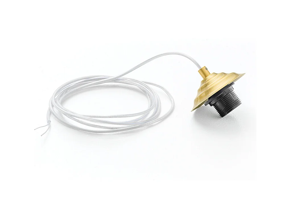 Alice-Lampenfassung aus Messing mit transparentem Kabel für Pendelleuchten 1XE27 max. 1X60W IP20 - Maximale Länge 3 Meter