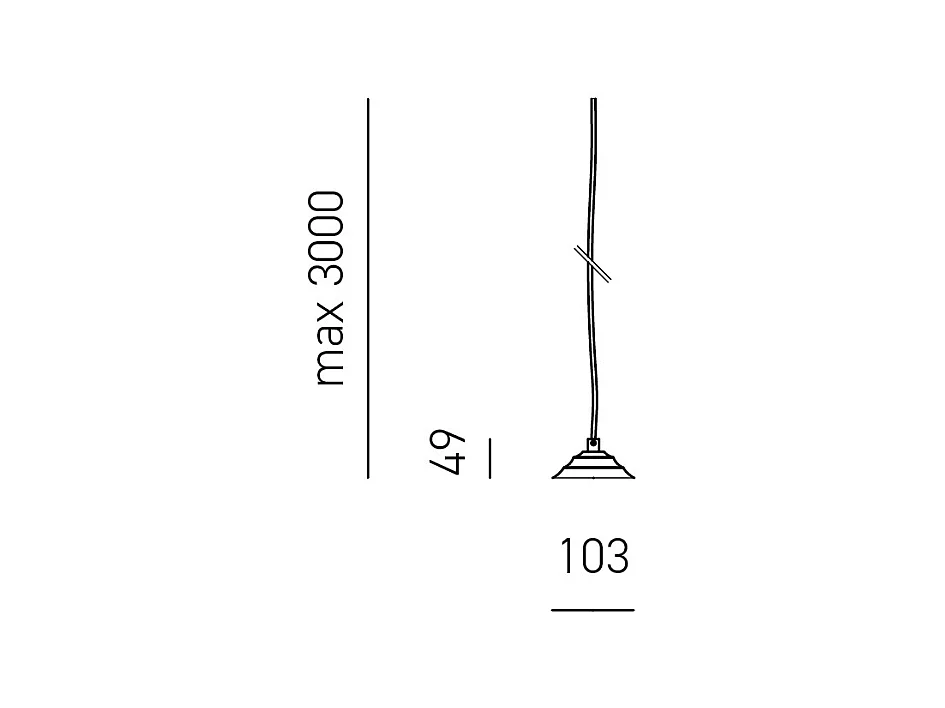 Alice-Lampenfassung aus Messing mit transparentem Kabel für Pendelleuchten 1XE27 max. 1X60W IP20 - Maximale Länge 3 Meter