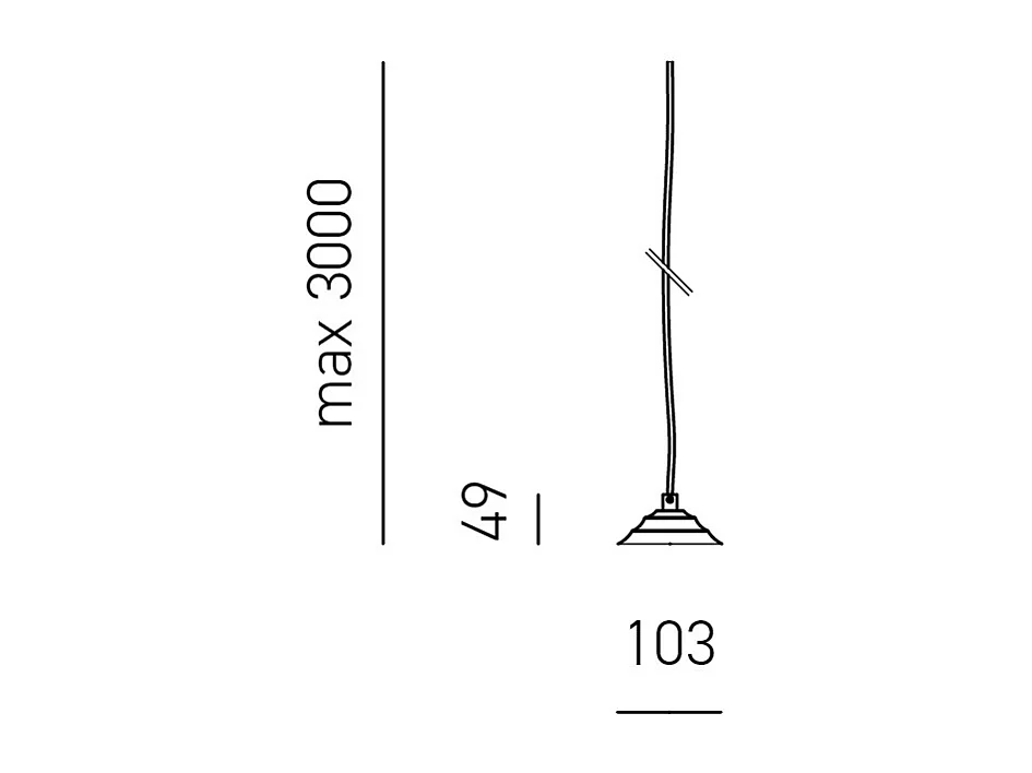 Alice-Lampenfassung aus Messing mit transparentem Kabel für Pendelleuchten 1XE27 max. 1X60W IP20 - Maximale Länge 3 Meter