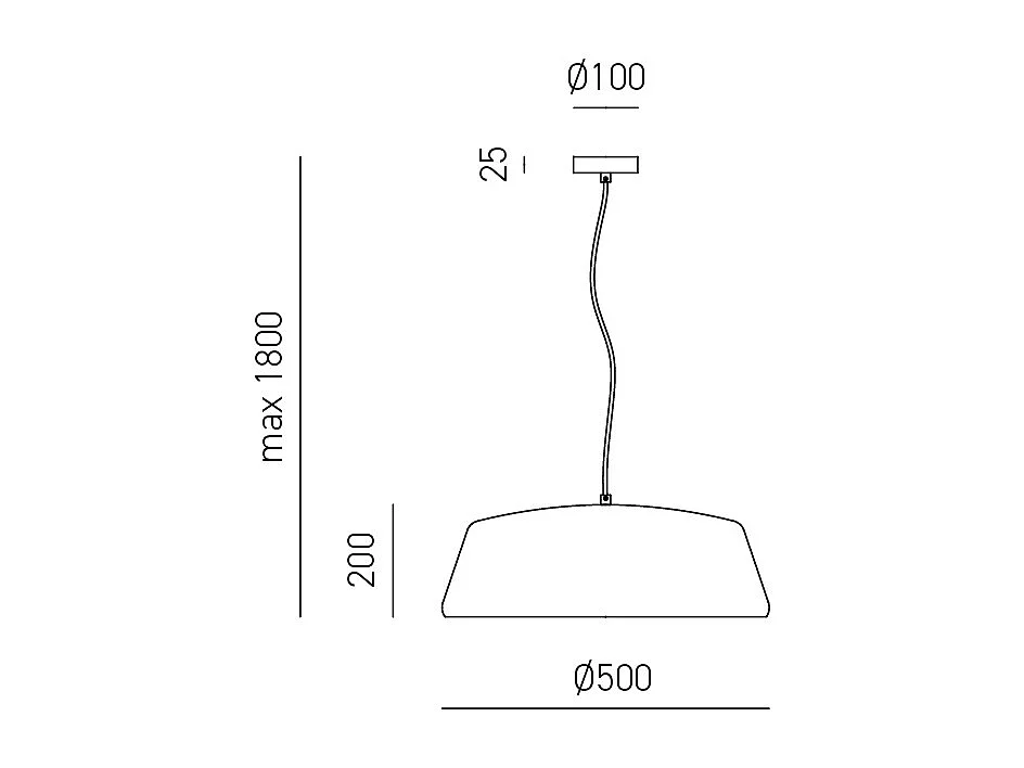 Blanca - Luminária pendente de latão 1XE27 max 1X60W IP20 - Luminária de teto com design moderno em alumínio - Soquete E27