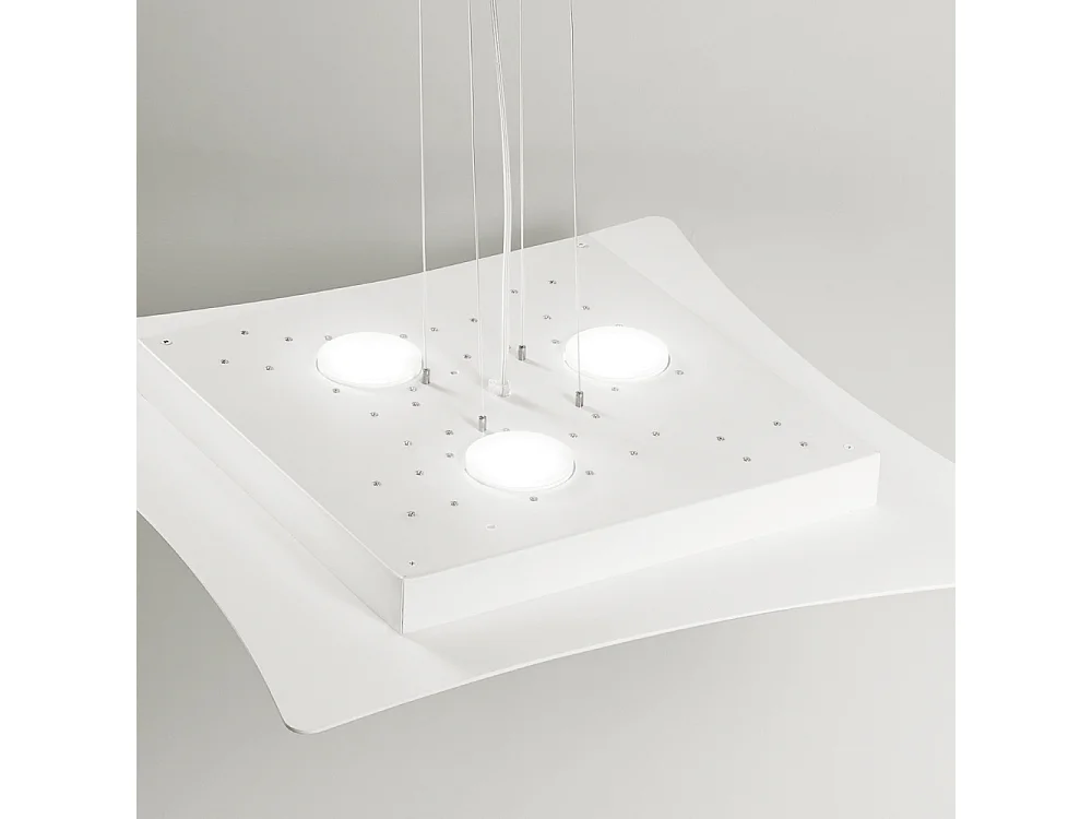 Suspension Isotta 10 lumières GX53 tourterelle – plafonnier 62x69cm, lumière double émission, max 10x8W, ampoules exclues