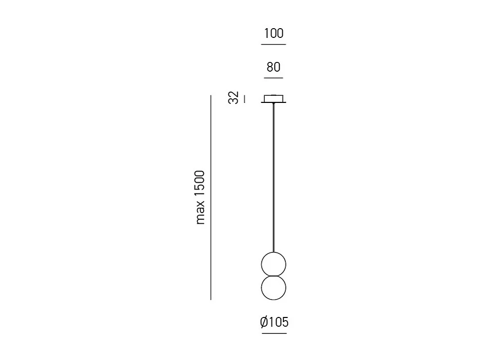 Sfera - Suspension simple avec sphère en béton rouge et verre opale - 1XG9 max 1X7W, cadre blanc