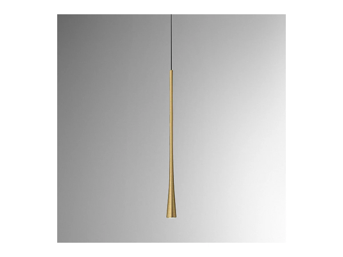 Dafne - Suspension LED Or 7W 3000K IP20 - Plafonnier LED design minimaliste en aluminium - Alimentation incluse - Max L. 165cm