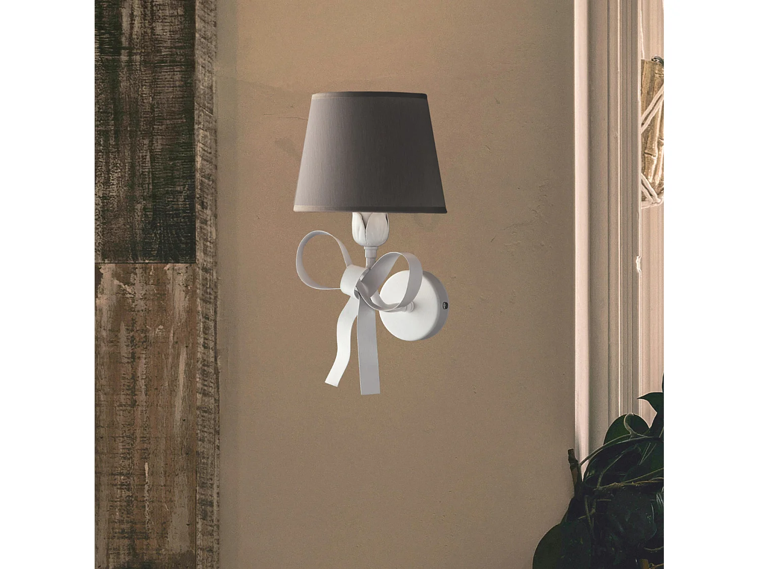 Lucy - Aplique Shabby de hierro lacado blanco 1 luz .16 - P.19 - BL184-AP1-BCO