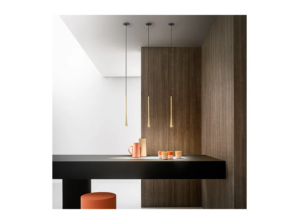 Dafne - Suspension dorée 16,5W lumière chaude 3000K IP20 - Plafonnier LED 3 lumières - aluminium blanc satiné