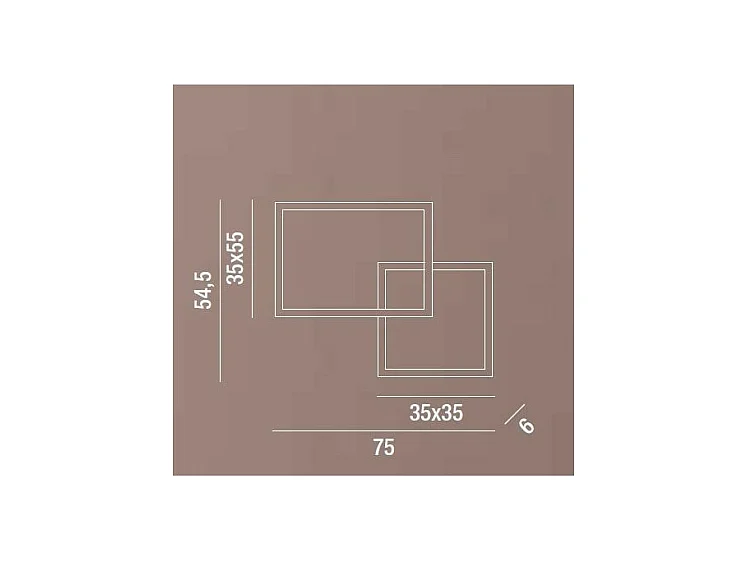 Plafonnier LED Cross 6595 N CT Perenz