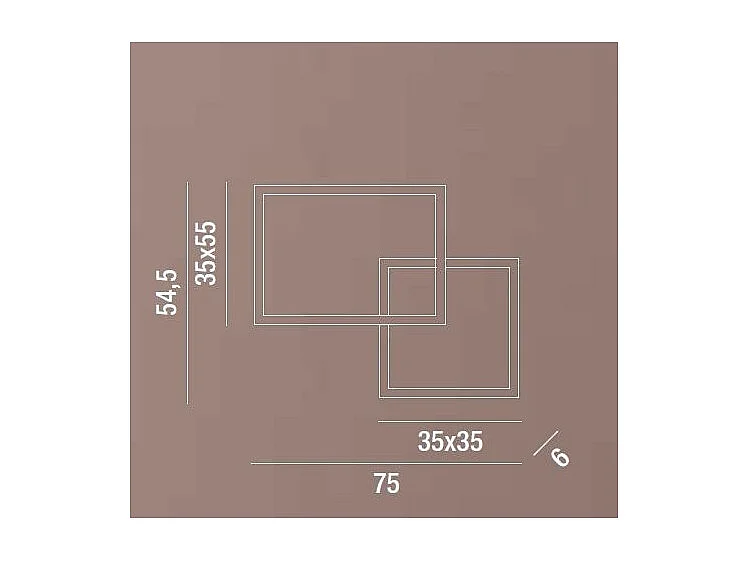 Plafonnier LED Cross 6595 N CT Perenz