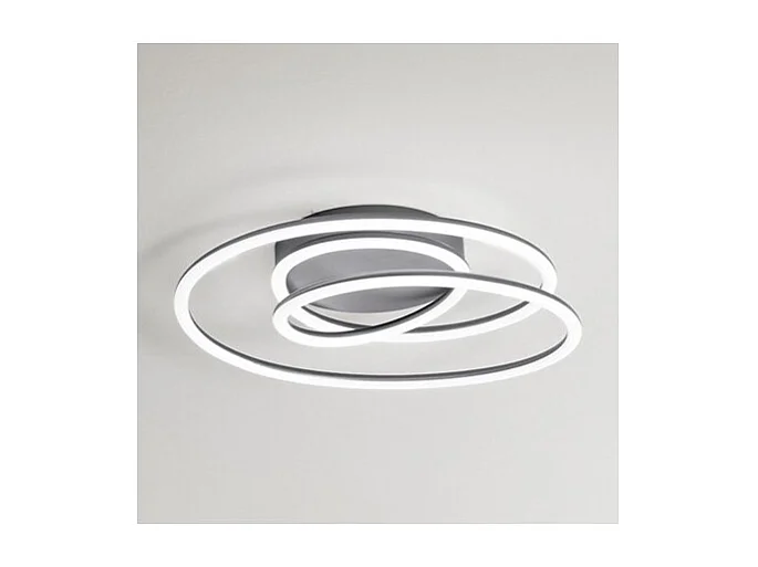 Plafonnier LED SPIRA en métal gris métallisé 68W Perenz