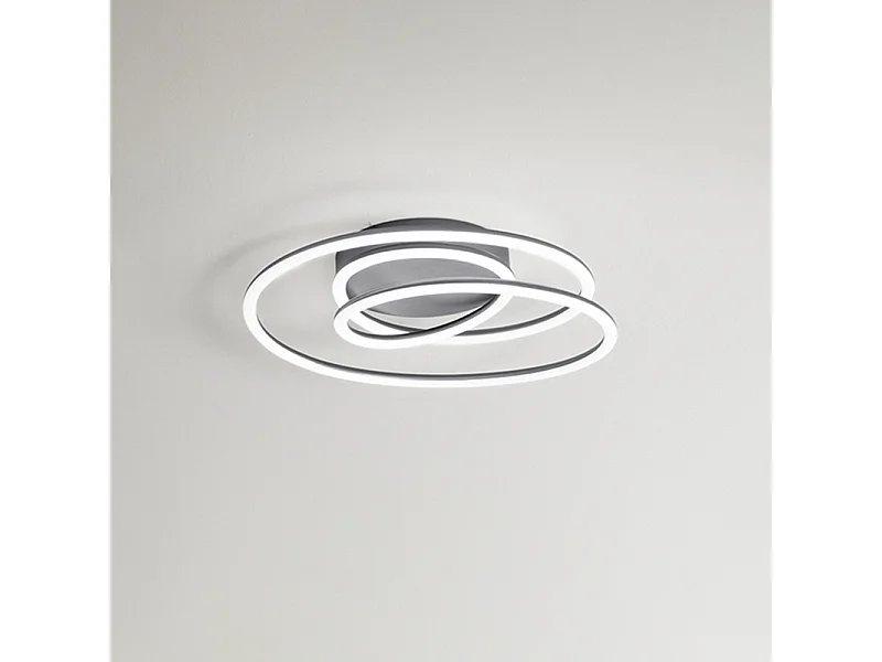 SPIRA LED-Deckenleuchte aus metallgrauem Metall 68W Perenz