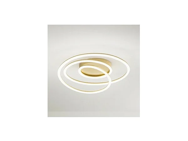 Plafonnier LED SPIRA en métal doré brossé 68W Perenz