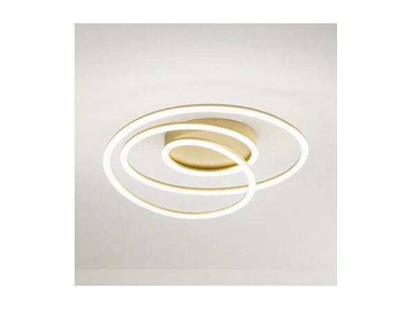 Plafonnier LED SPIRA en métal doré brossé 68W Perenz