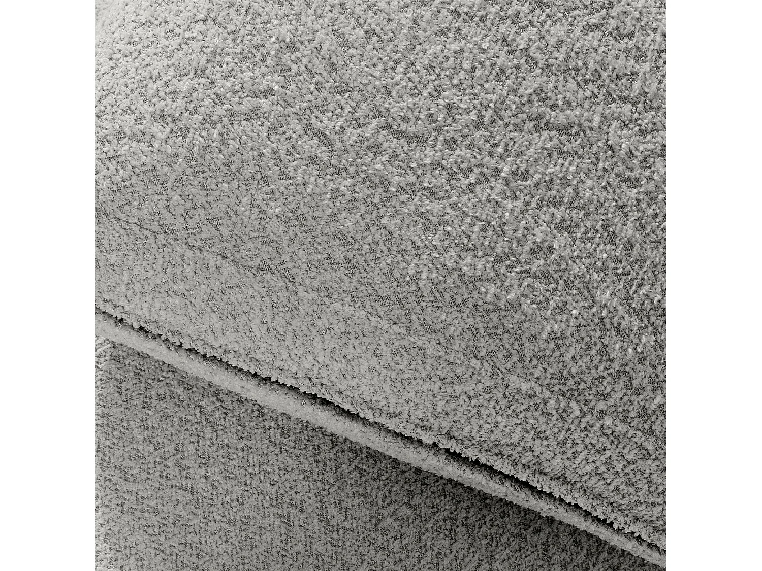 Ecksofa links - modern - ZUCCO - 4-Sitzer - Boucle - Hellgrau