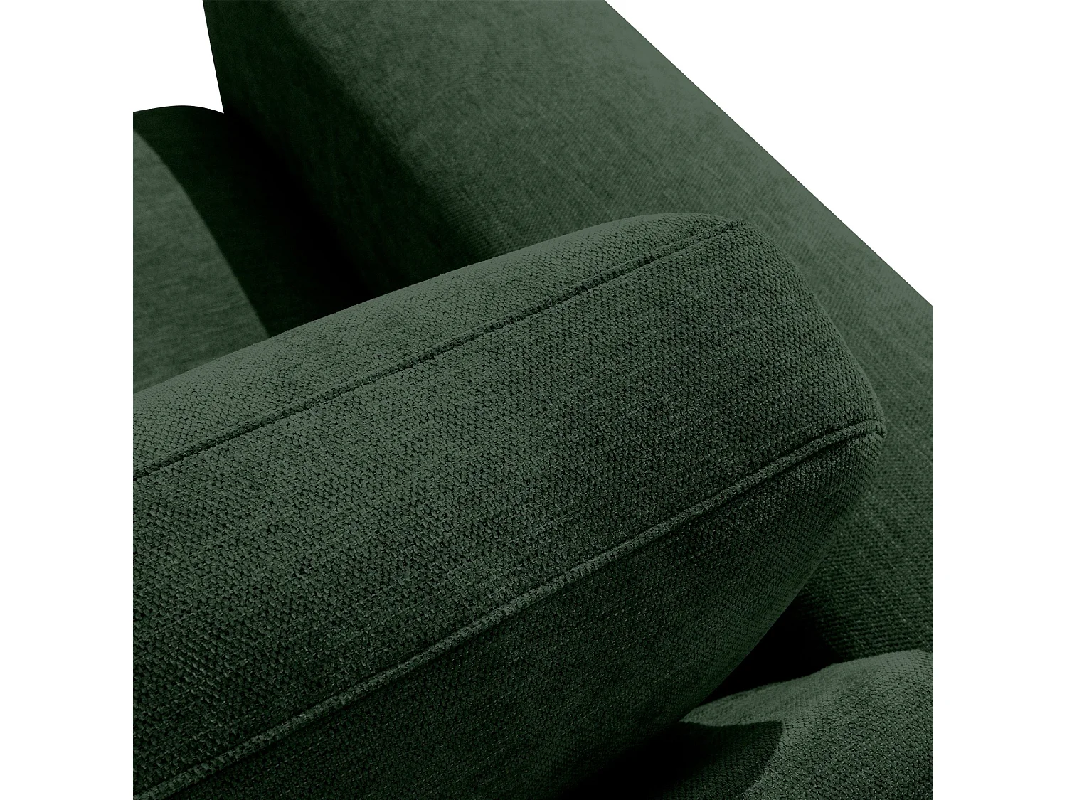 Ecksofa rechts - modern - ZUCCO - 4-Sitzer - Chenille Stoff - Dunkelgrün