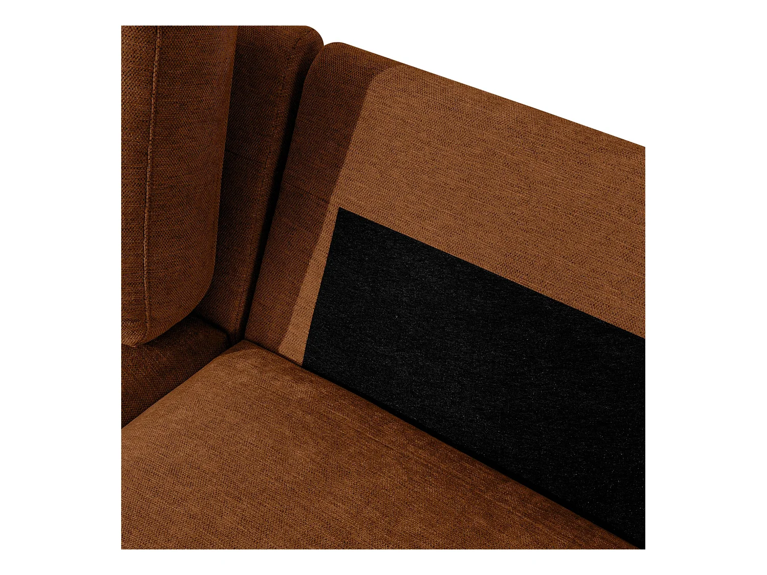 Ecksofa rechts - modern - ZUCCO - 4-Sitzer - Chenille Stoff - Kupfer