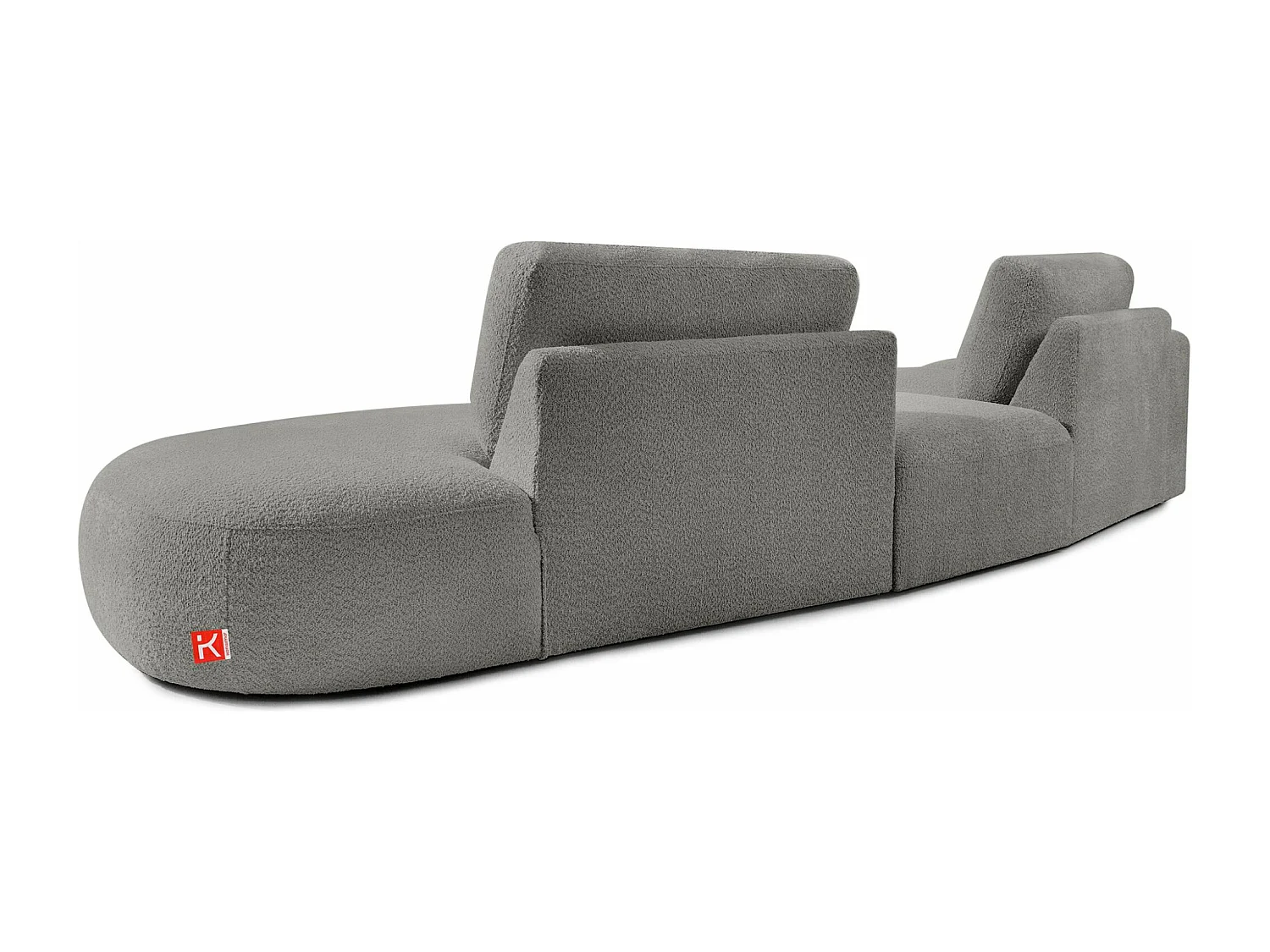 Ecksofa rechts - modern - ZUCCO - 4-Sitzer - Boucle - Grau