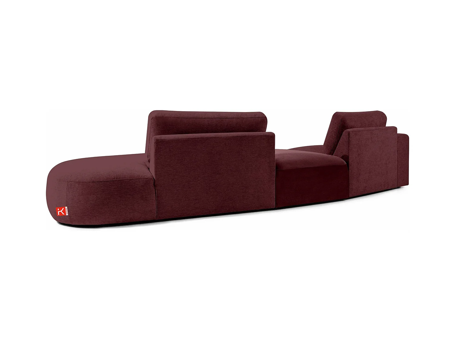 Ecksofa rechts - modern - ZUCCO - 4-Sitzer - Chenille Stoff - Violett