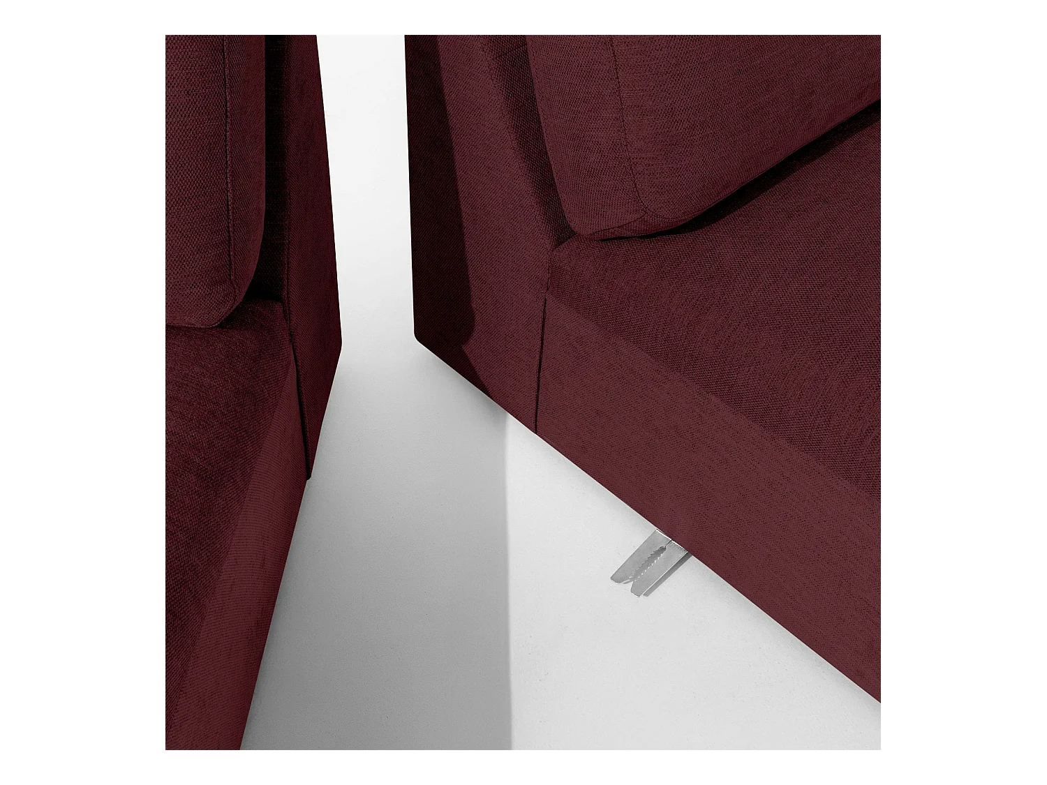 Ecksofa rechts - modern - ZUCCO - 4-Sitzer - Chenille Stoff - Violett