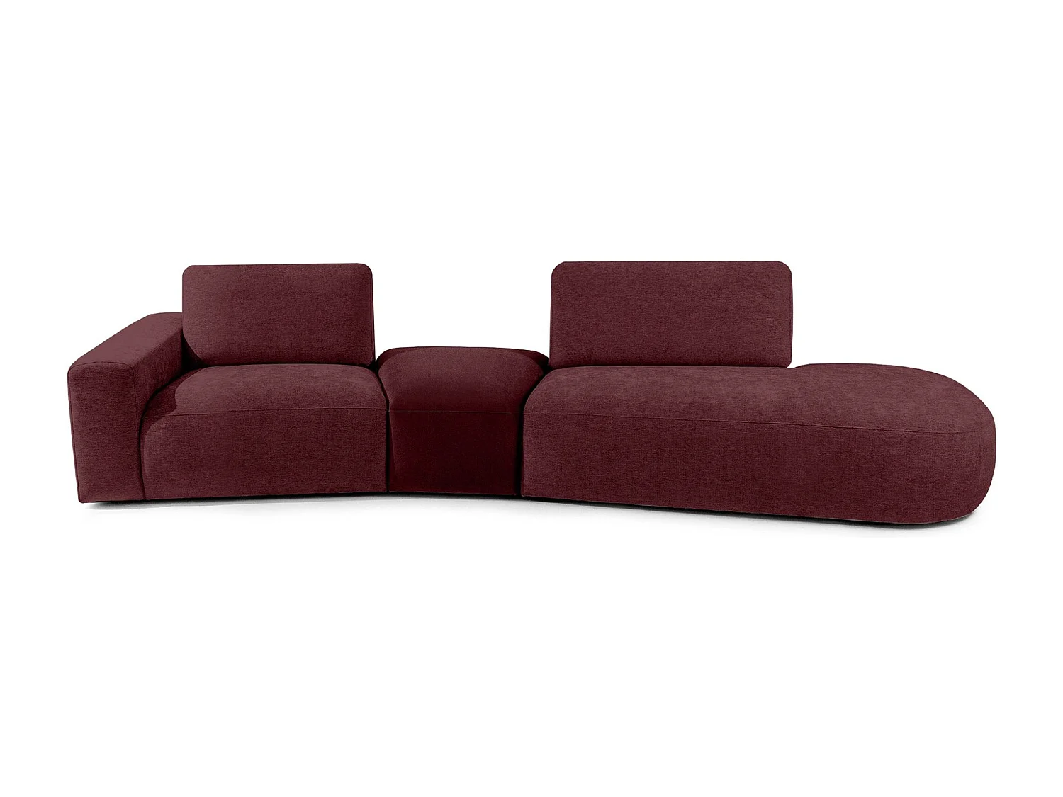 Ecksofa rechts - modern - ZUCCO - 4-Sitzer - Chenille Stoff - Violett