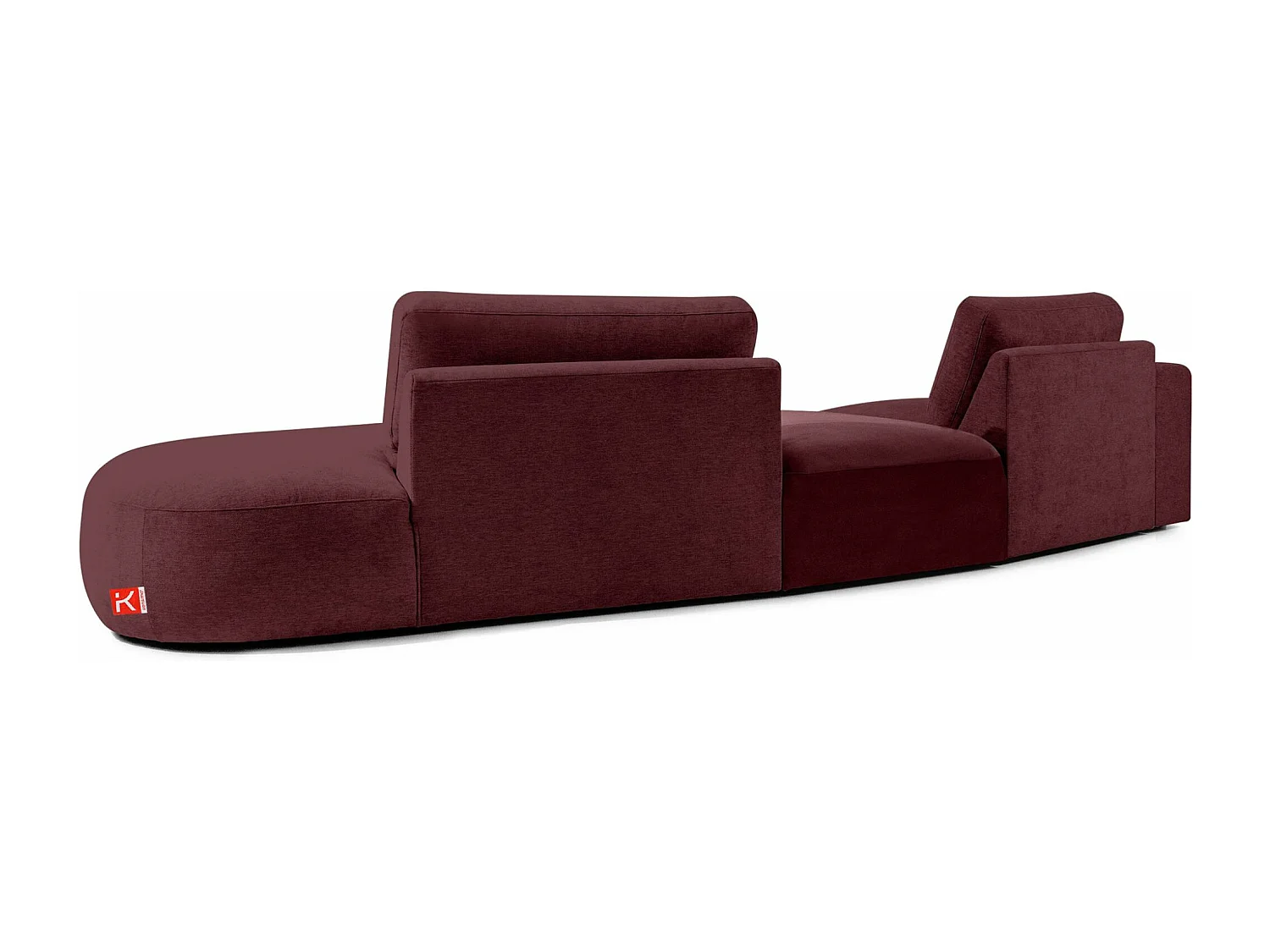 Ecksofa rechts - modern - ZUCCO - 4-Sitzer - Chenille Stoff - Violett