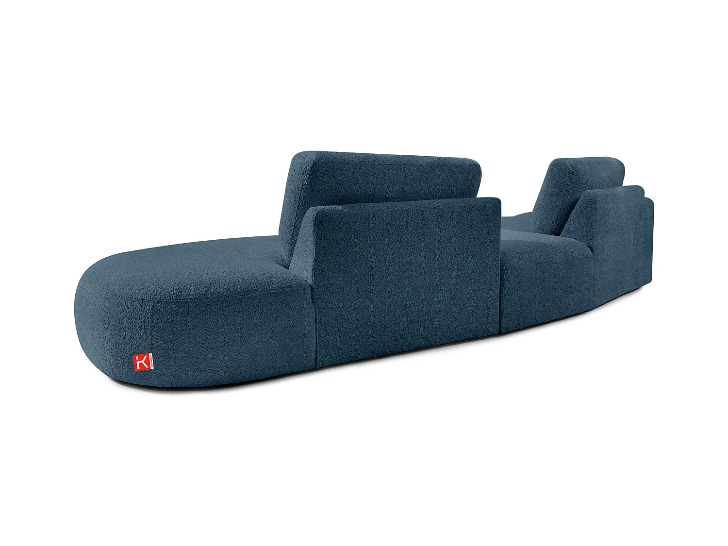 Ecksofa rechts - modern - ZUCCO - 4-Sitzer - Boucle - Nachtblau