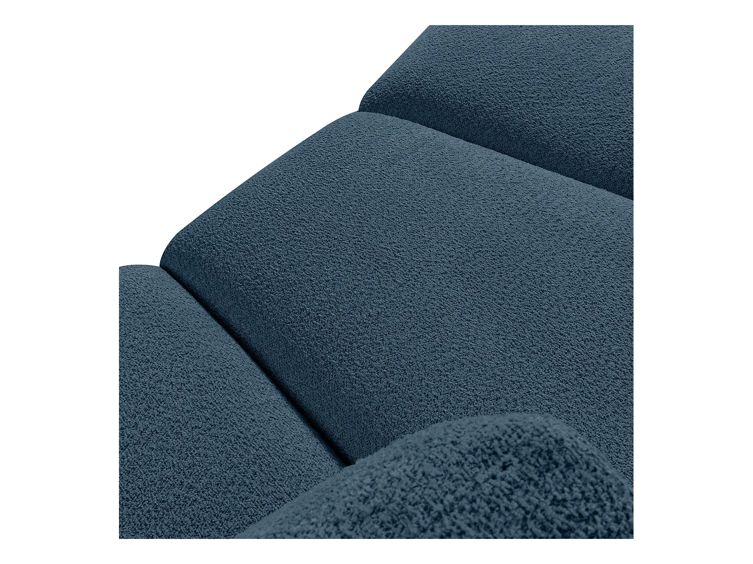 Ecksofa rechts - modern - ZUCCO - 4-Sitzer - Boucle - Nachtblau
