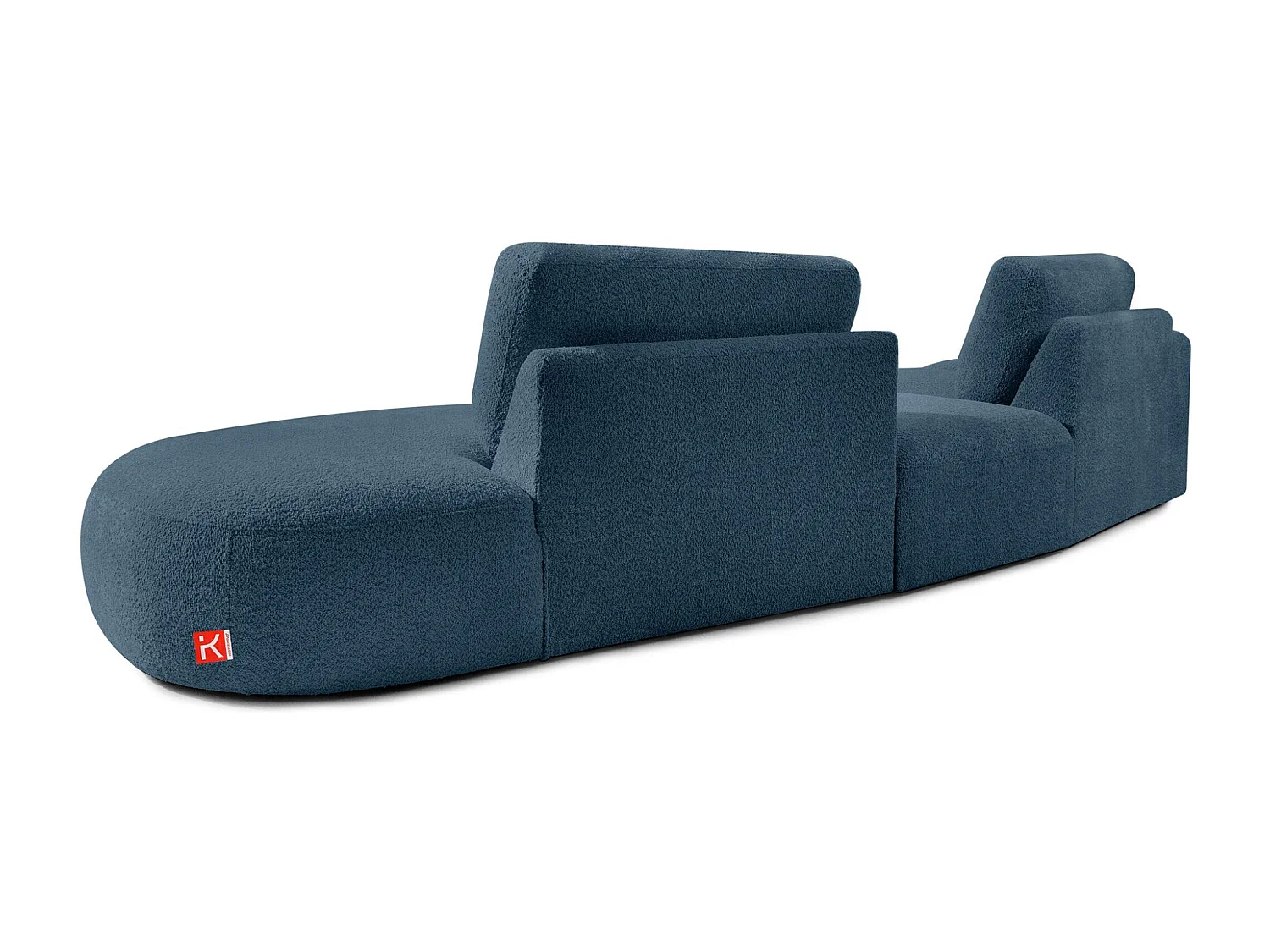 Ecksofa rechts - modern - ZUCCO - 4-Sitzer - Boucle - Nachtblau