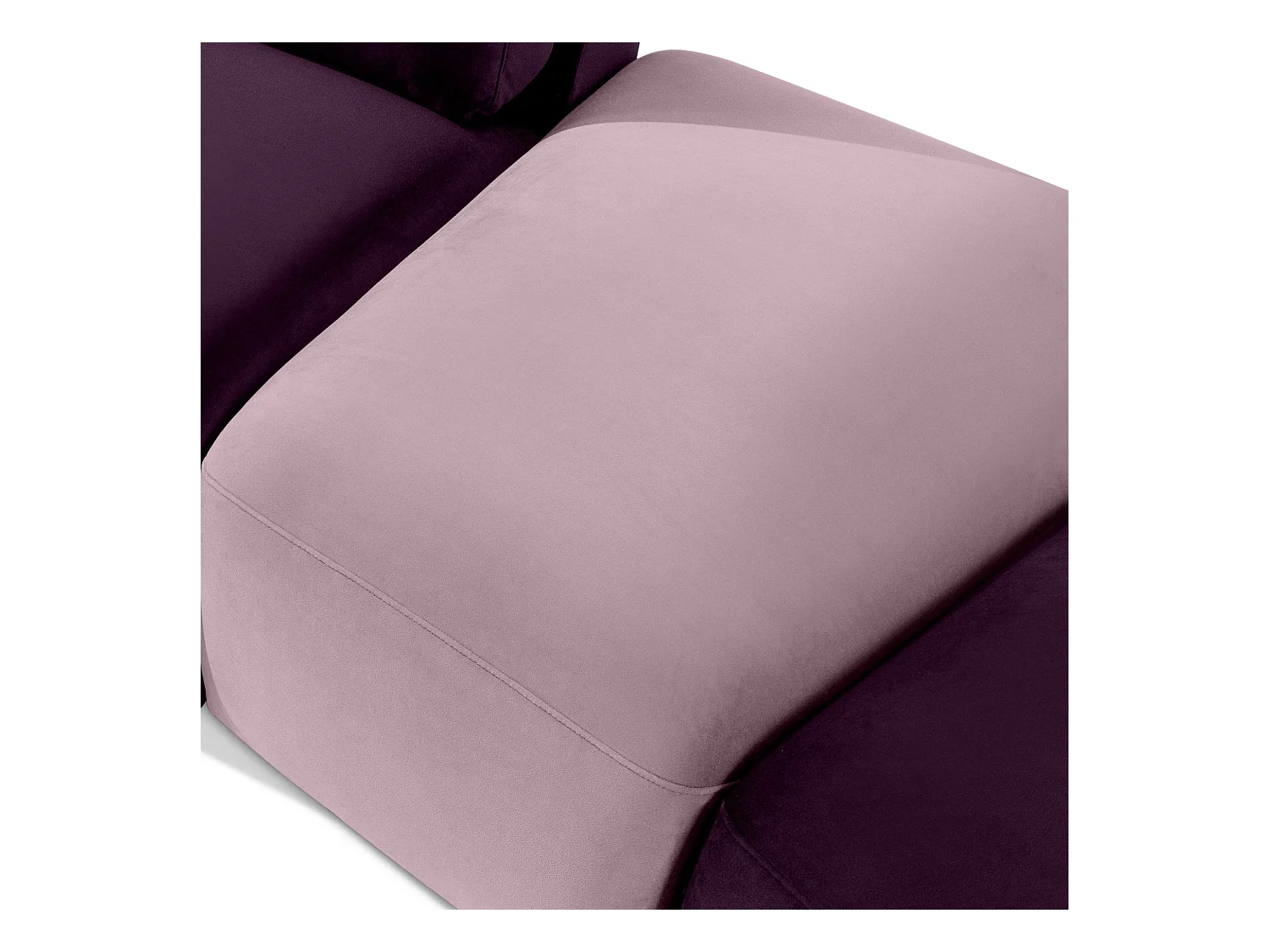 Ecksofa links - modern - ZUCCO - 4-Sitzer - Veloursstoff - Violett