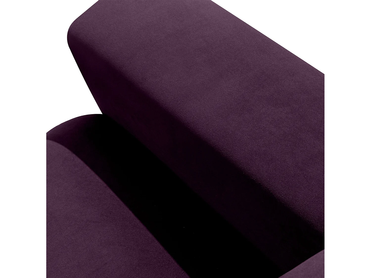Ecksofa links - modern - ZUCCO - 4-Sitzer - Veloursstoff - Violett