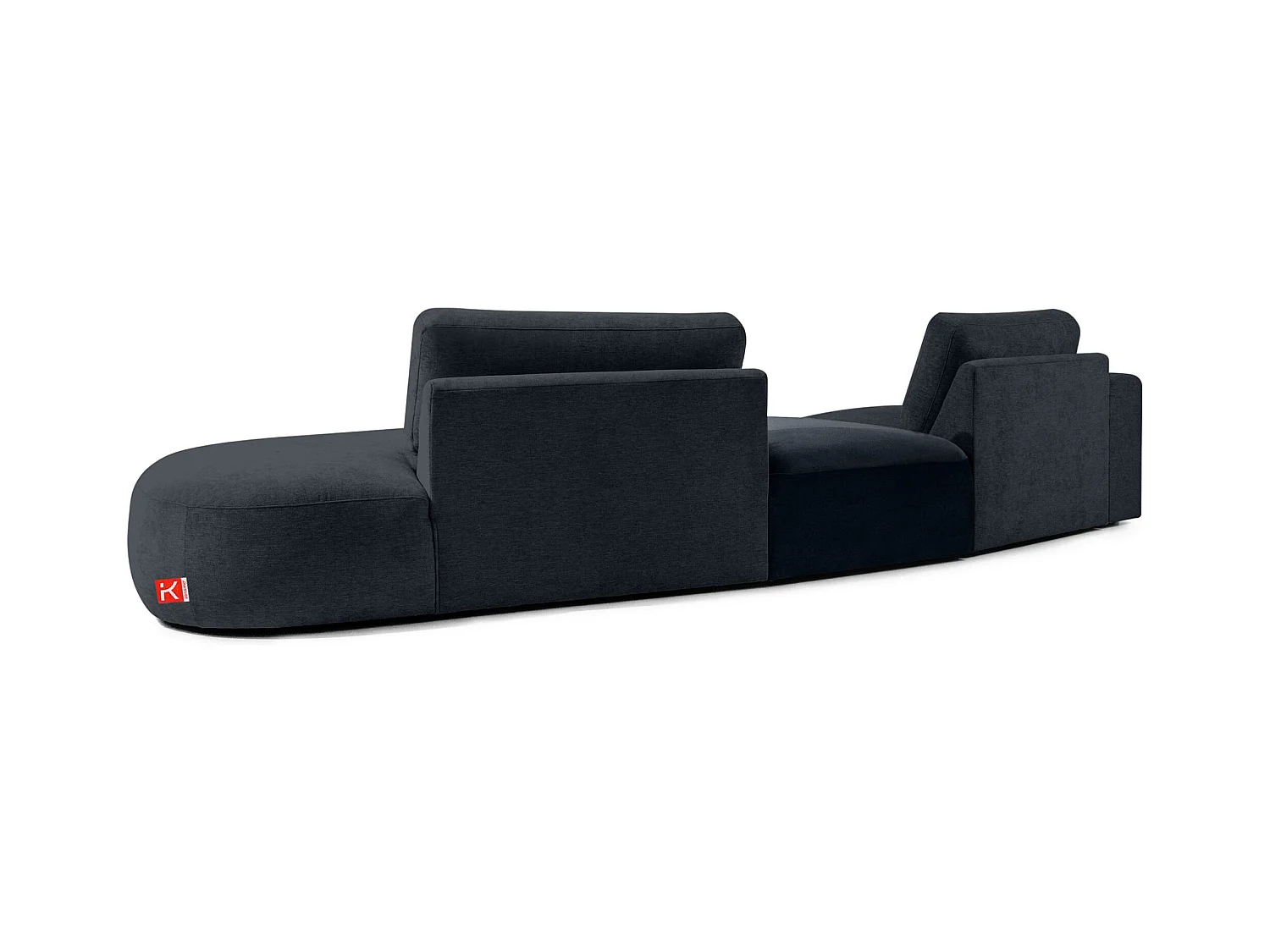 Ecksofa rechts - modern - ZUCCO - 4-Sitzer - Chenille Stoff - Dunkelblau